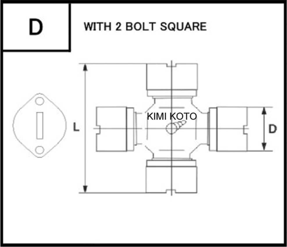 With 2 Bolt Square(D)