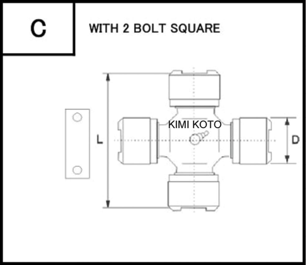 With 2 Bolt Square(C)